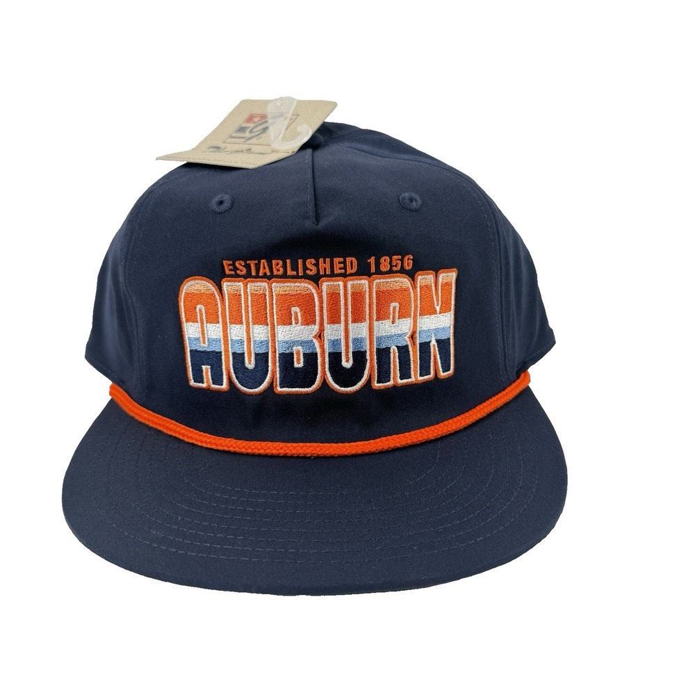Auburn University AU Tigers Hat Blue Rope Cap Adjustable Snapback Football Sport